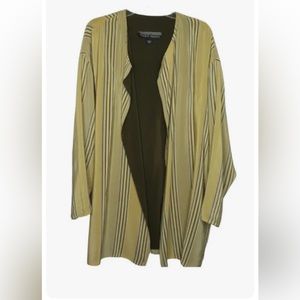 Ellen Tracy Linda Allard Kimono Size 14 100% Silk Open Front Jacket Duster Boho